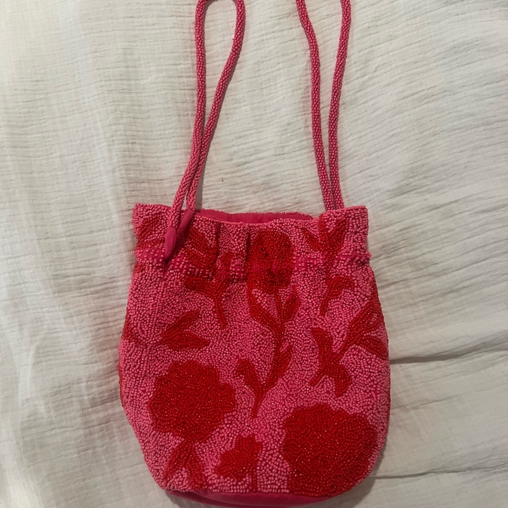 Kate Spade x Target Beaded Classic Rose Drawstring Bucket Bag